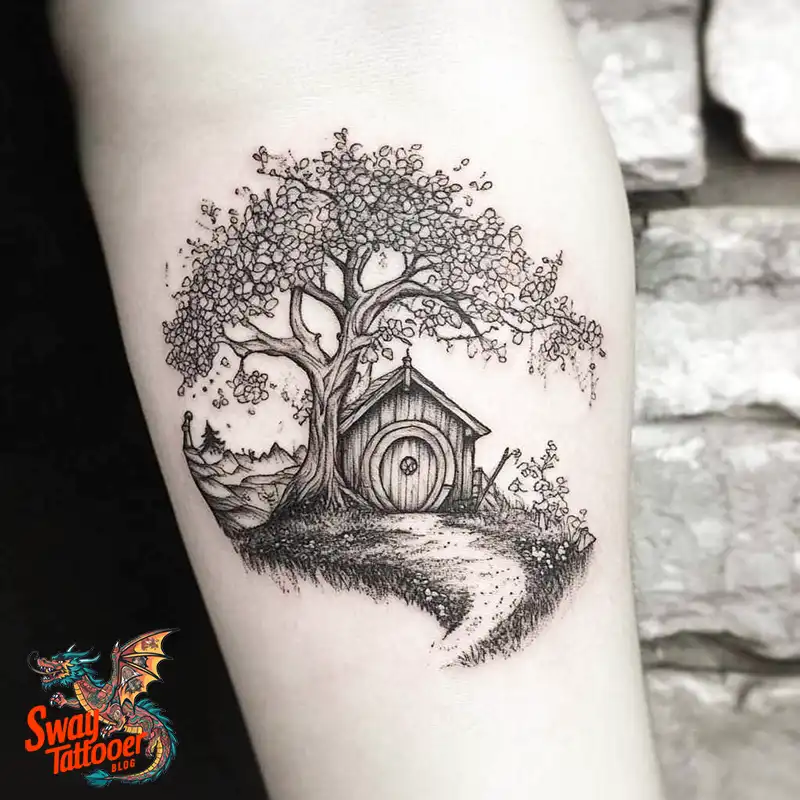 80 Hobbit Tattoo Design Ideas: with Meaning & Symbolism 3 Hobbit Tattoo