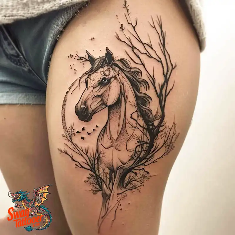 150 Horse Tattoo Design Ideas: Galloping Art on Skin 119 Horse Tattoo