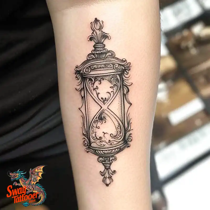 100 Hourglass Tattoo Designs: Symbols of Life and Change 71 hourglass16