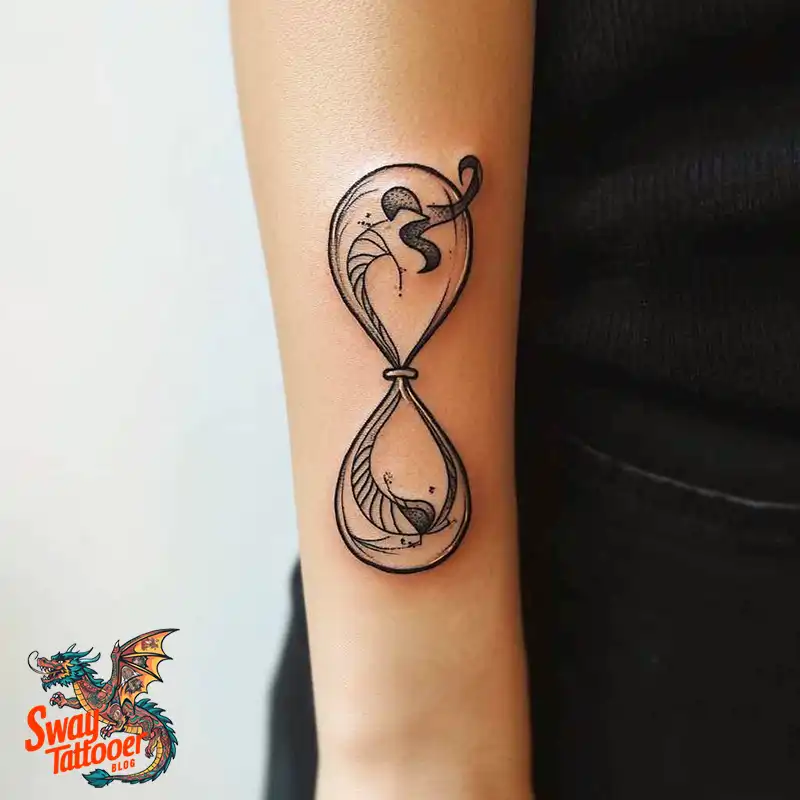 100 Hourglass Tattoo Designs: Symbols of Life and Change 68 hourglass19
