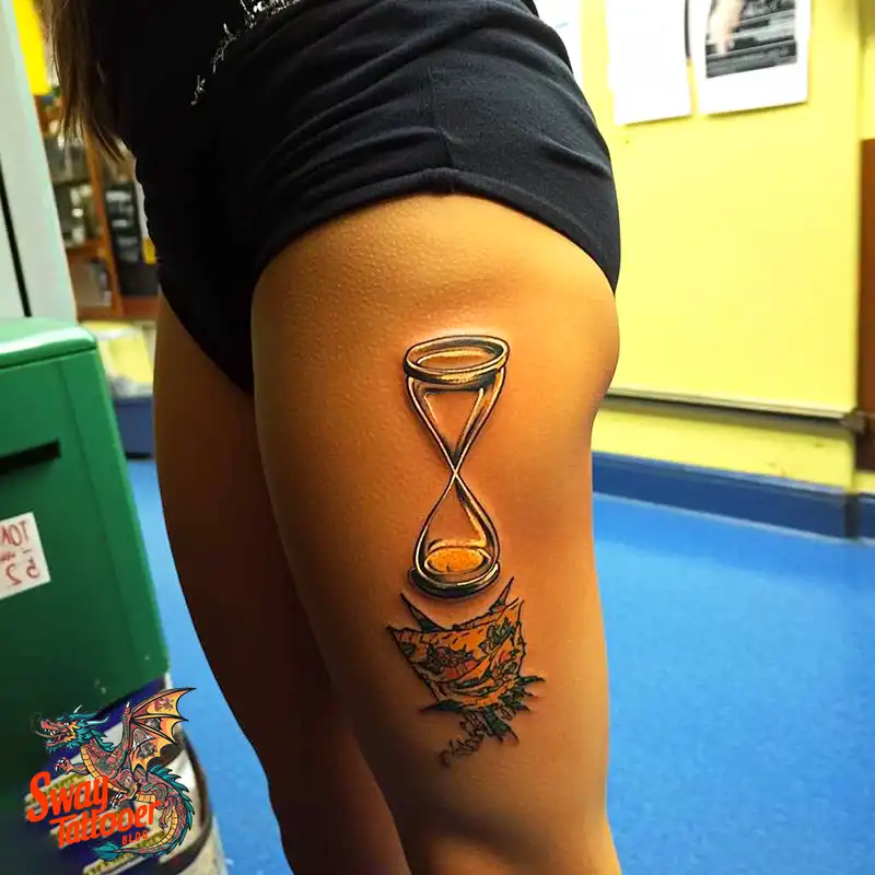 100 Hourglass Tattoo Designs: Symbols of Life and Change 65 hourglass21