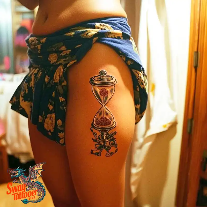 100 Hourglass Tattoo Designs: Symbols of Life and Change 64 hourglass22