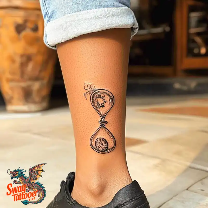 100 Hourglass Tattoo Designs: Symbols of Life and Change 59 hourglass27