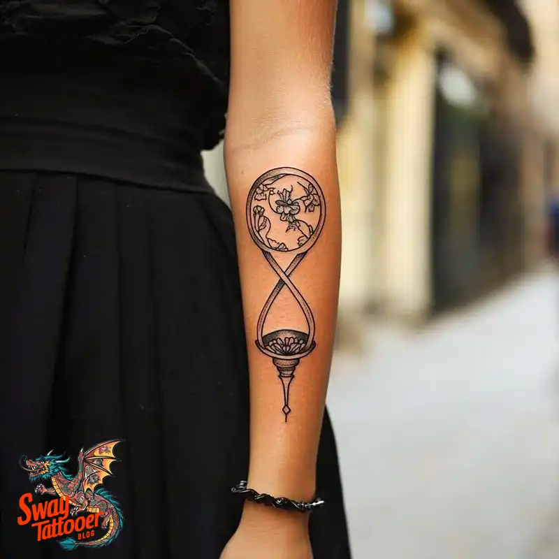 100 Hourglass Tattoo Designs: Symbols of Life and Change 58 hourglass28