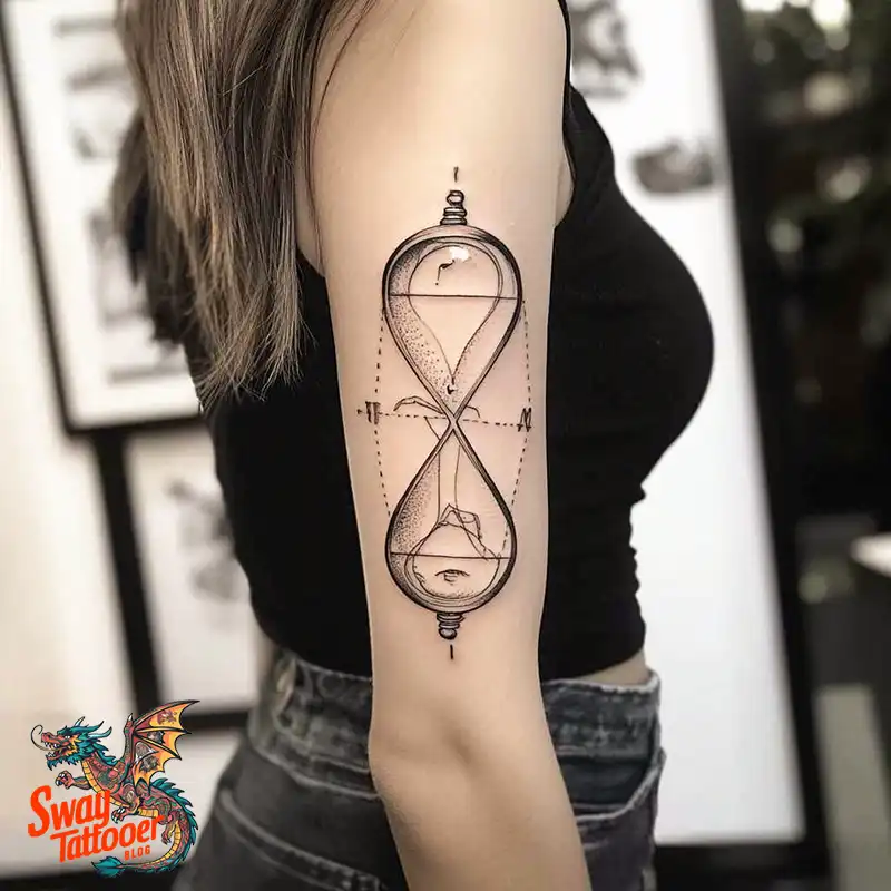 100 Hourglass Tattoo Designs: Symbols of Life and Change 56 hourglass30