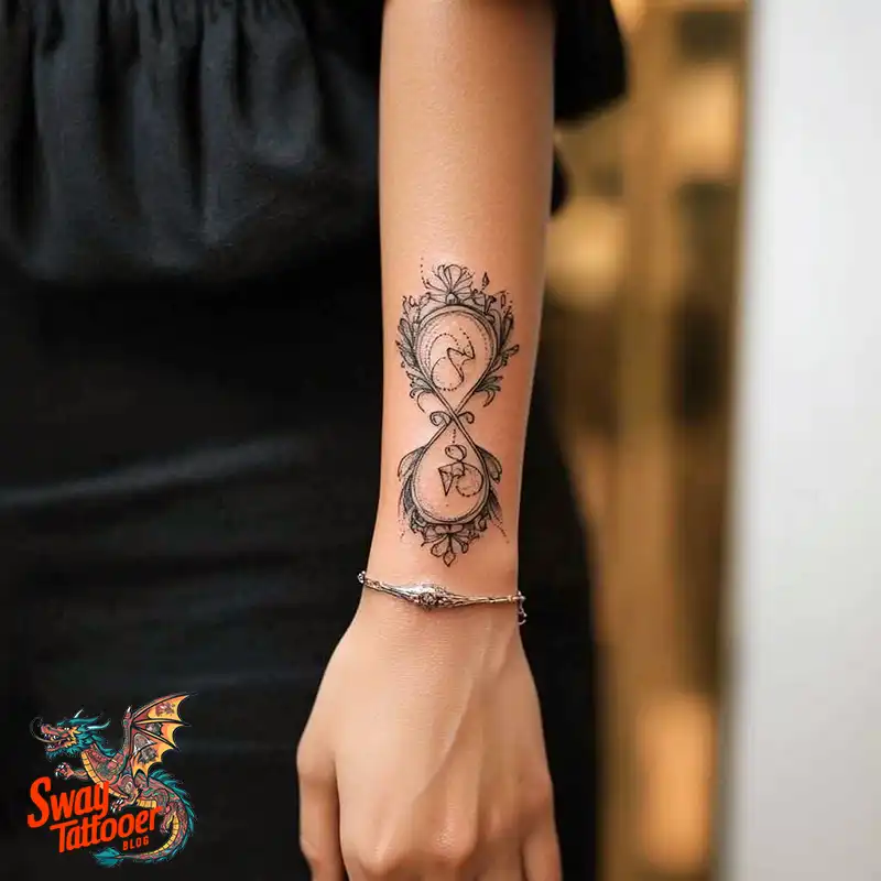 100 Hourglass Tattoo Designs: Symbols of Life and Change 53 hourglass33