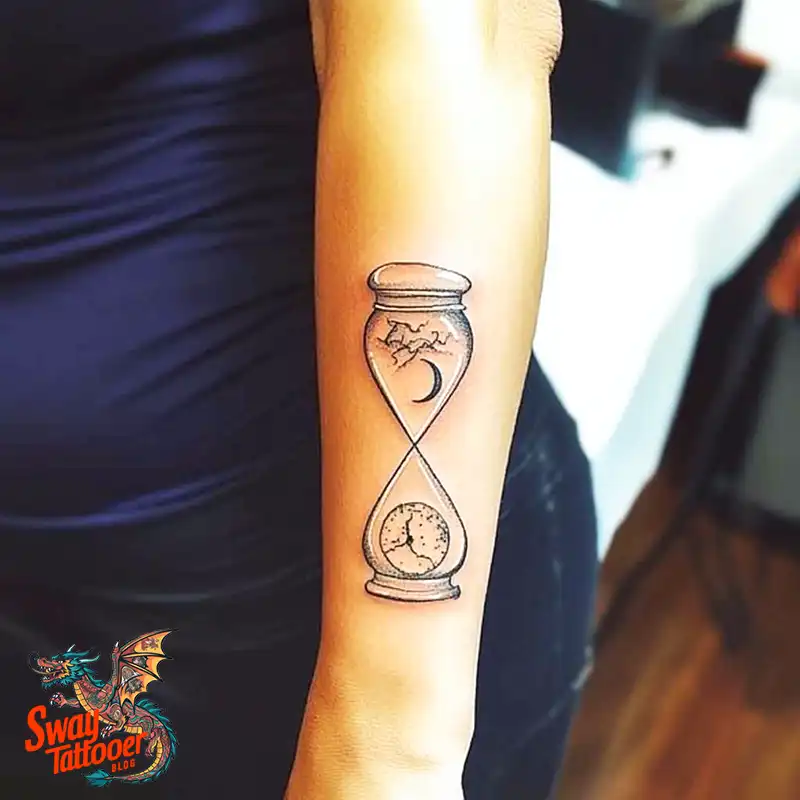 100 Hourglass Tattoo Designs: Symbols of Life and Change 51 hourglass35
