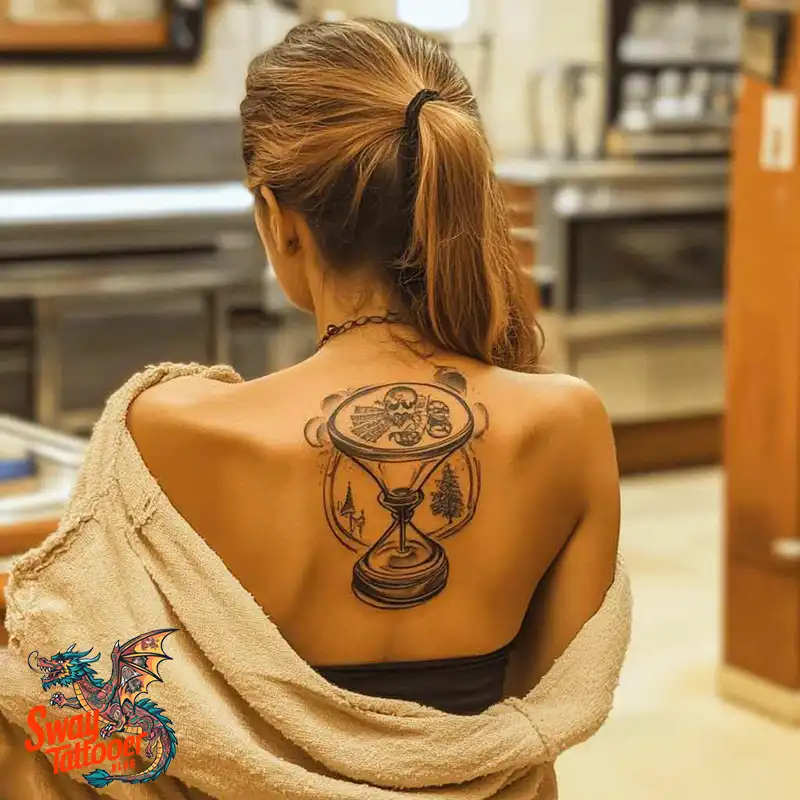100 Hourglass Tattoo Designs: Symbols of Life and Change 48 hourglass38