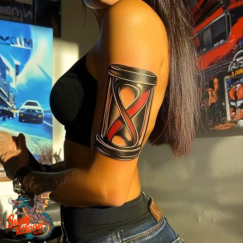 100 Hourglass Tattoo Designs: Symbols of Life and Change 40 hourglass46