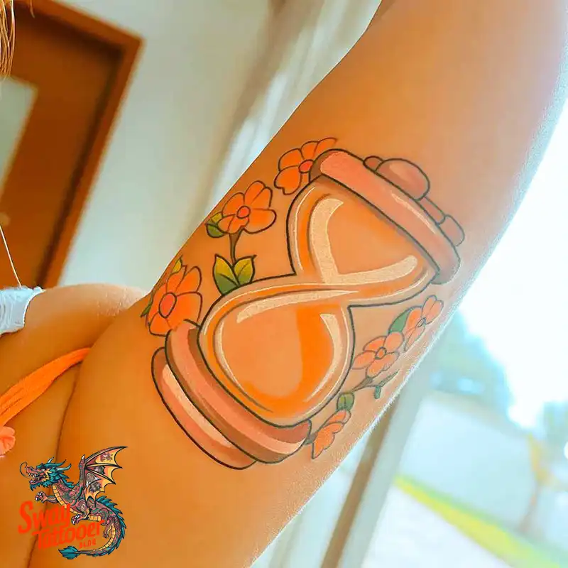 100 Hourglass Tattoo Designs: Symbols of Life and Change 39 hourglass47