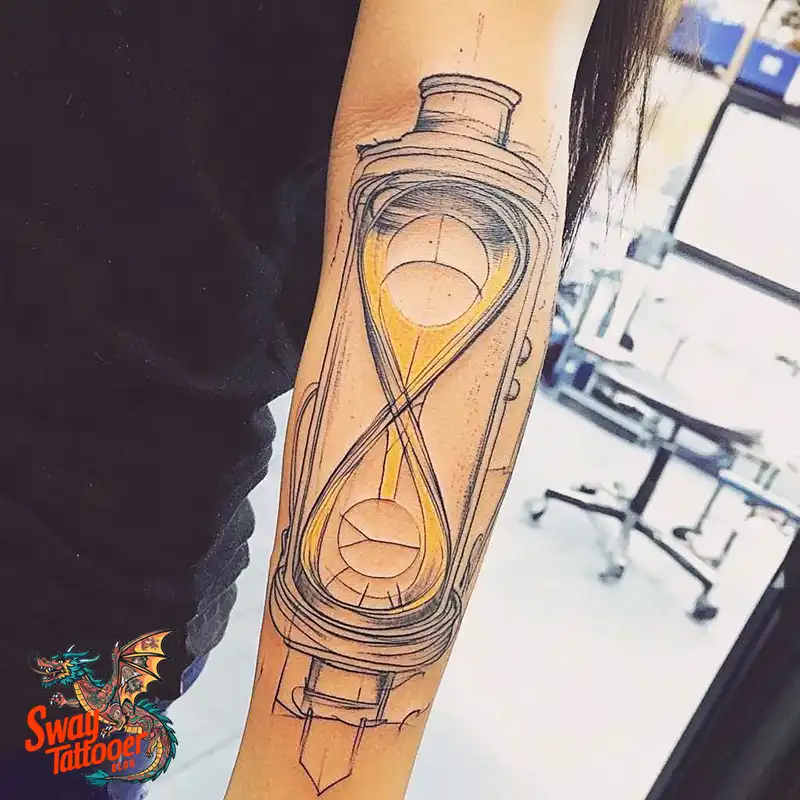 100 Hourglass Tattoo Designs: Symbols of Life and Change 36 hourglass50