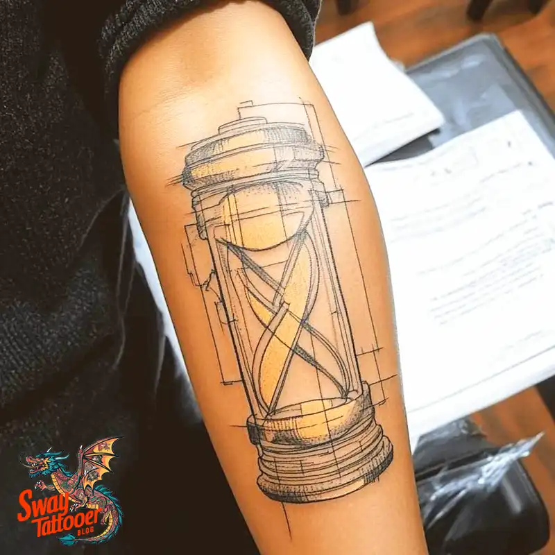 100 Hourglass Tattoo Designs: Symbols of Life and Change 34 hourglass52