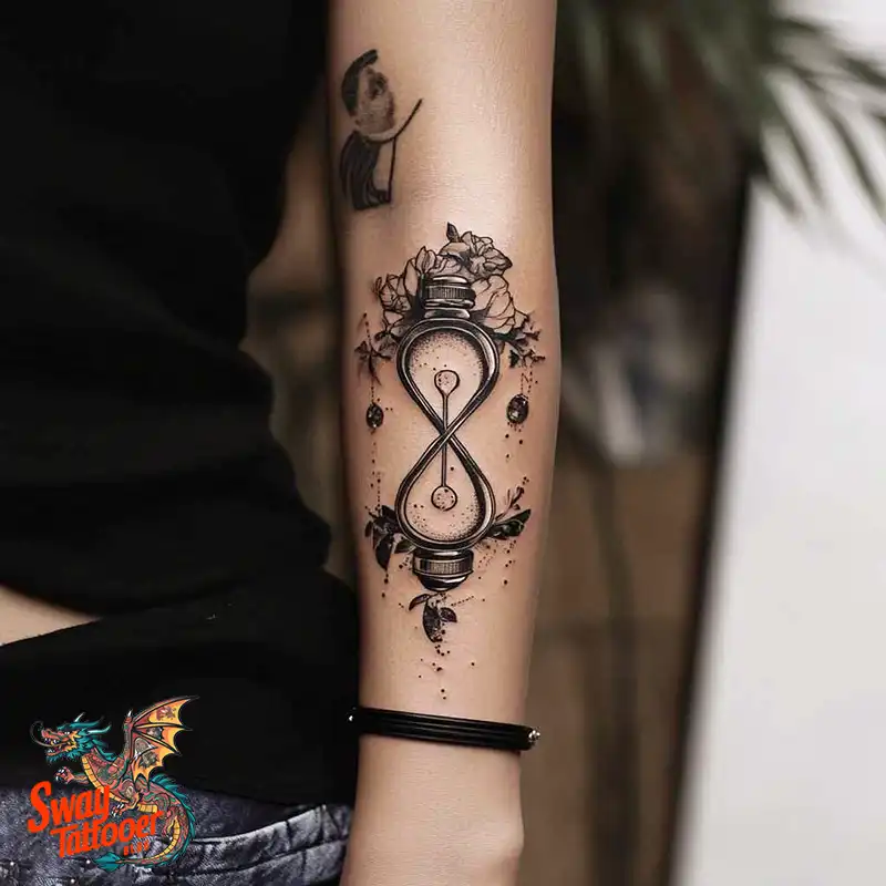 100 Hourglass Tattoo Designs: Symbols of Life and Change 33 hourglass53