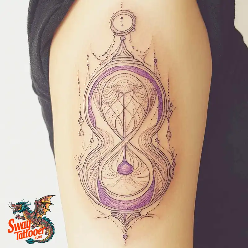 100 Hourglass Tattoo Designs: Symbols of Life and Change 29 hourglass60