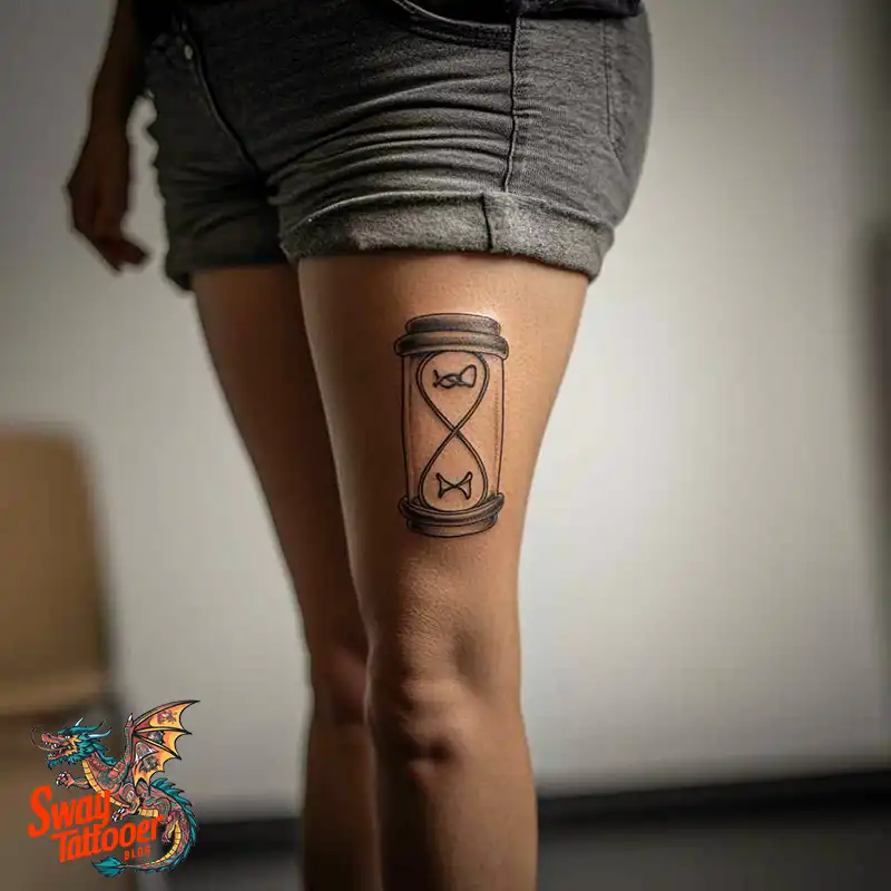 100 Hourglass Tattoo Designs: Symbols of Life and Change 24 hourglass62