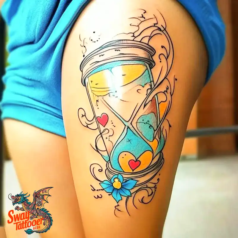 100 Hourglass Tattoo Designs: Symbols of Life and Change 22 hourglass64