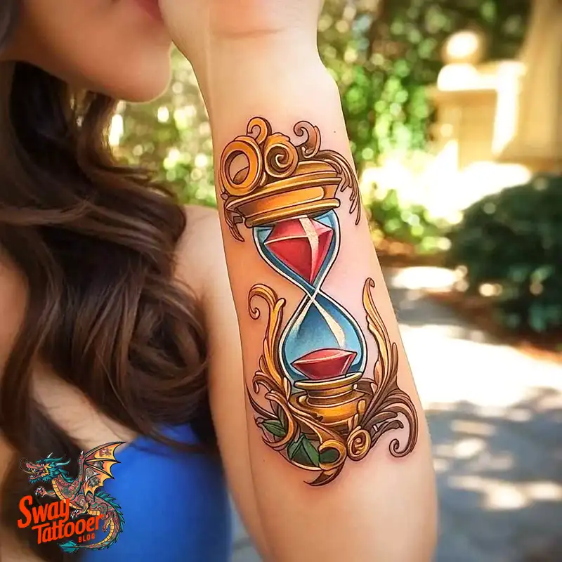 100 Hourglass Tattoo Designs: Symbols of Life and Change 19 hourglass67