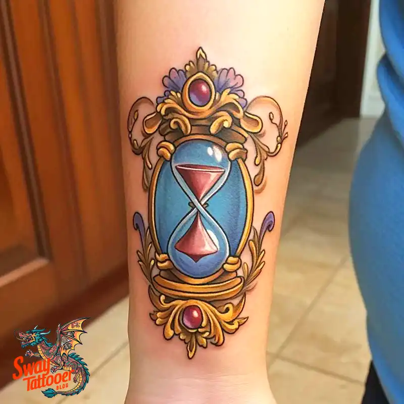 100 Hourglass Tattoo Designs: Symbols of Life and Change 17 hourglass69