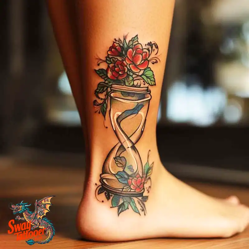 100 Hourglass Tattoo Designs: Symbols of Life and Change 79 hourglass7