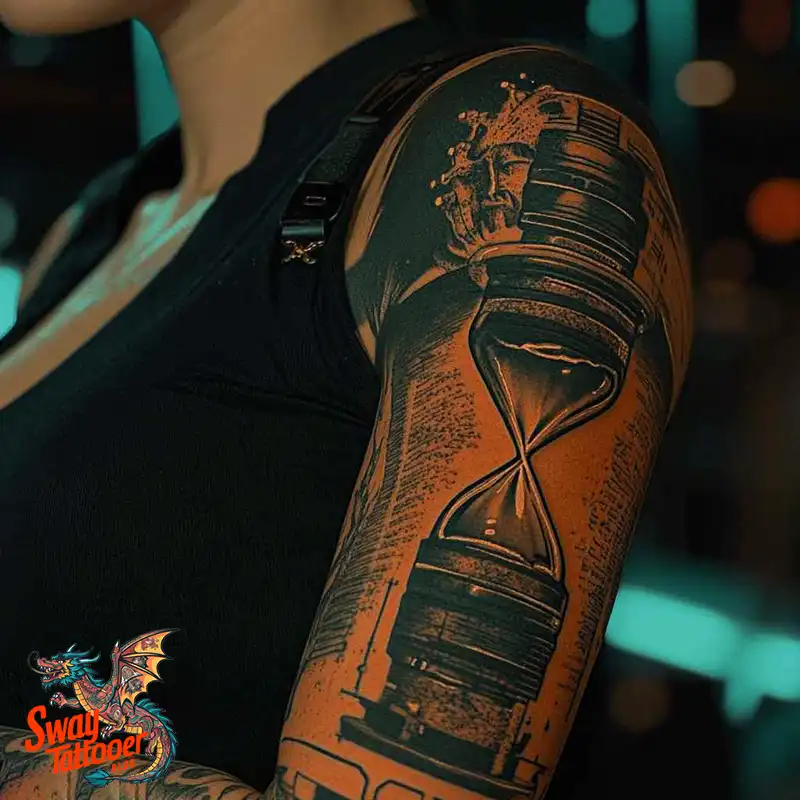 100 Hourglass Tattoo Designs: Symbols of Life and Change 11 hourglass75