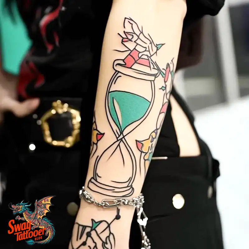 100 Hourglass Tattoo Designs: Symbols of Life and Change 6 hourglass80