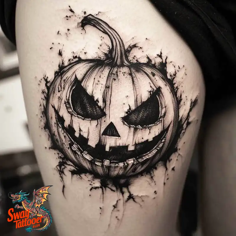 150 Jack O’ Lantern Tattoo Design Ideas and Inspiration 144 Jack O Lantern Tattoo