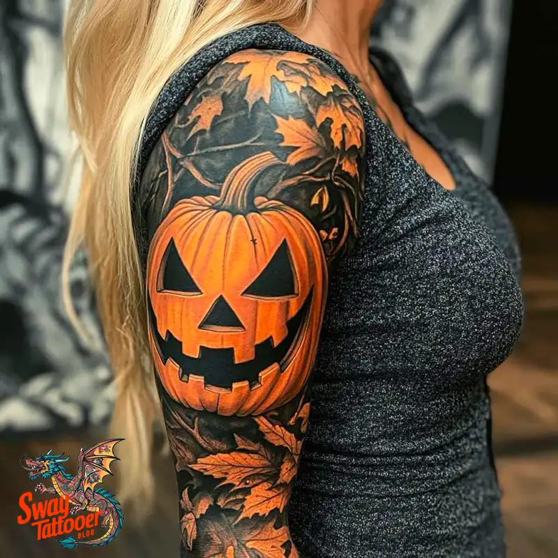 150 Jack O’ Lantern Tattoo Design Ideas and Inspiration 36 Jack O Lantern Tattoo