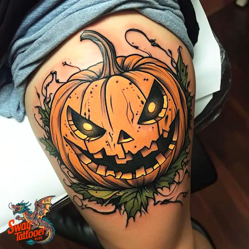 150 Jack O’ Lantern Tattoo Design Ideas and Inspiration 127 Jack O Lantern Tattoo