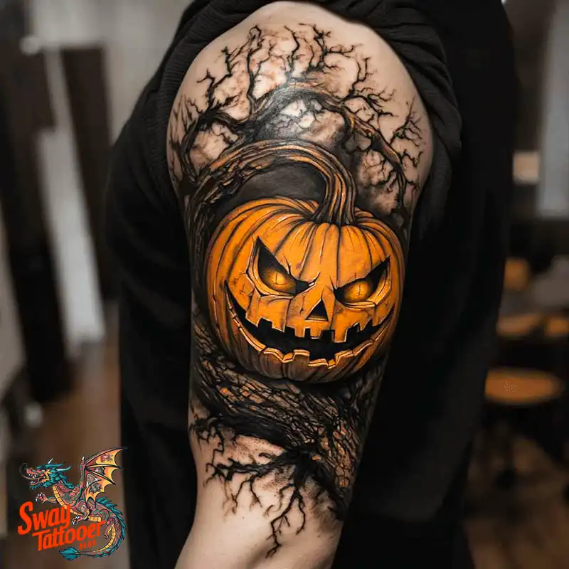 150 Jack O’ Lantern Tattoo Design Ideas and Inspiration 116 Jack O Lantern Tattoo