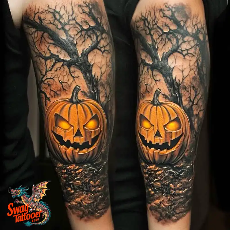 150 Jack O’ Lantern Tattoo Design Ideas and Inspiration 115 Jack O Lantern Tattoo