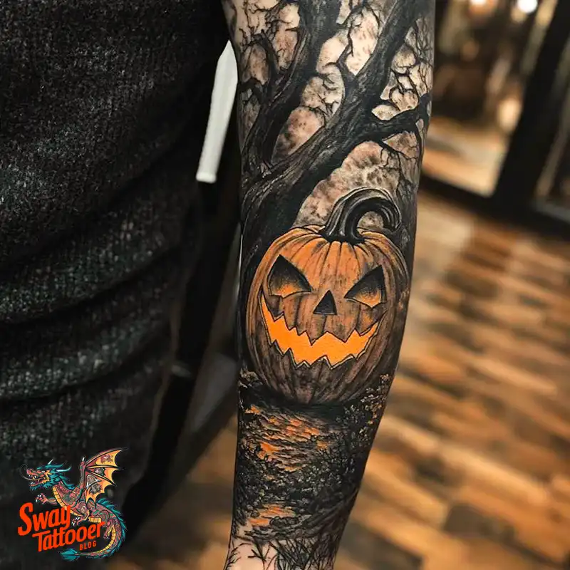 150 Jack O’ Lantern Tattoo Design Ideas and Inspiration 114 Jack O Lantern Tattoo