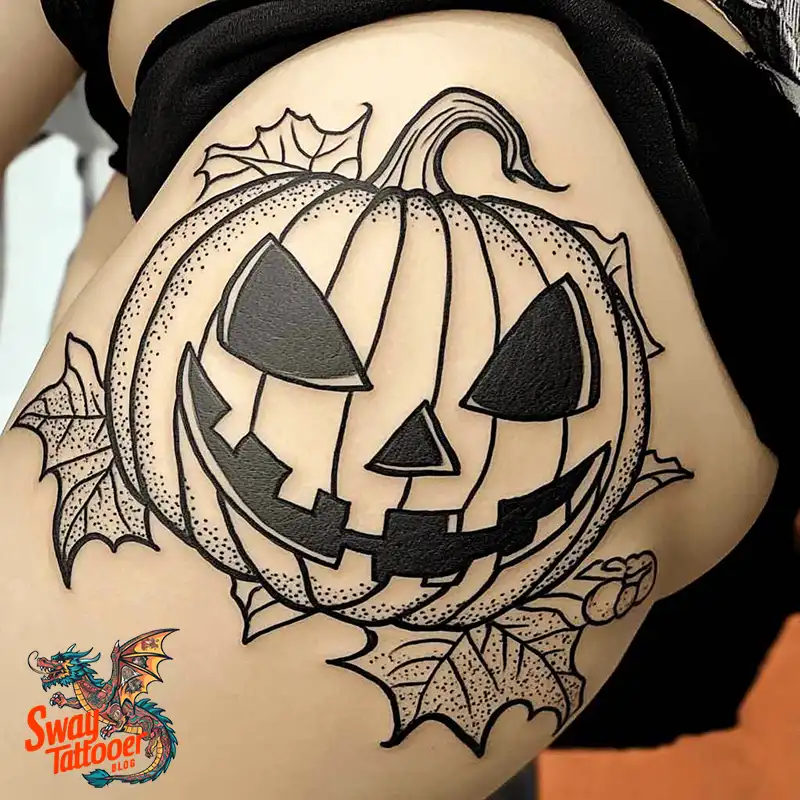 150 Jack O’ Lantern Tattoo Design Ideas and Inspiration 49 Jack O Lantern Tattoo