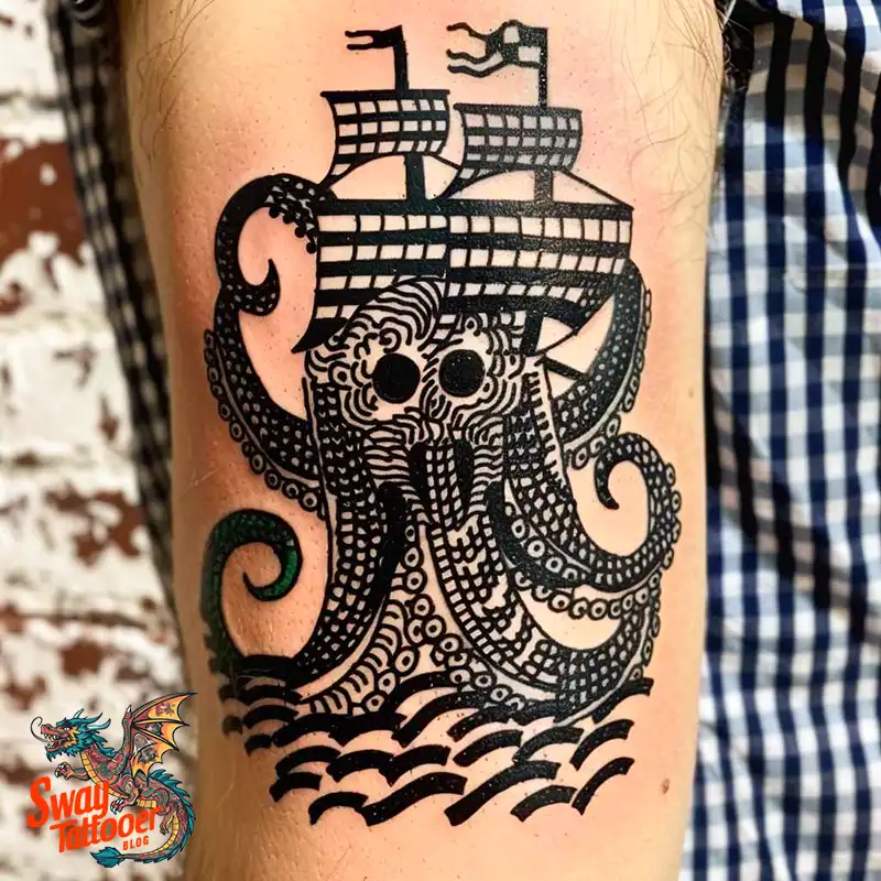 100+ Kraken Tattoo Designs: Mythical Beast on Your Skin 98 Kraken Tattoo