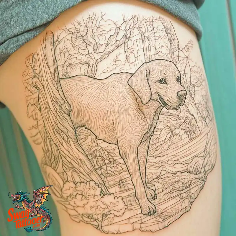 100 Labrador Tattoo Design Ideas, Symbolism and Meaning 37 Labrador tattoo