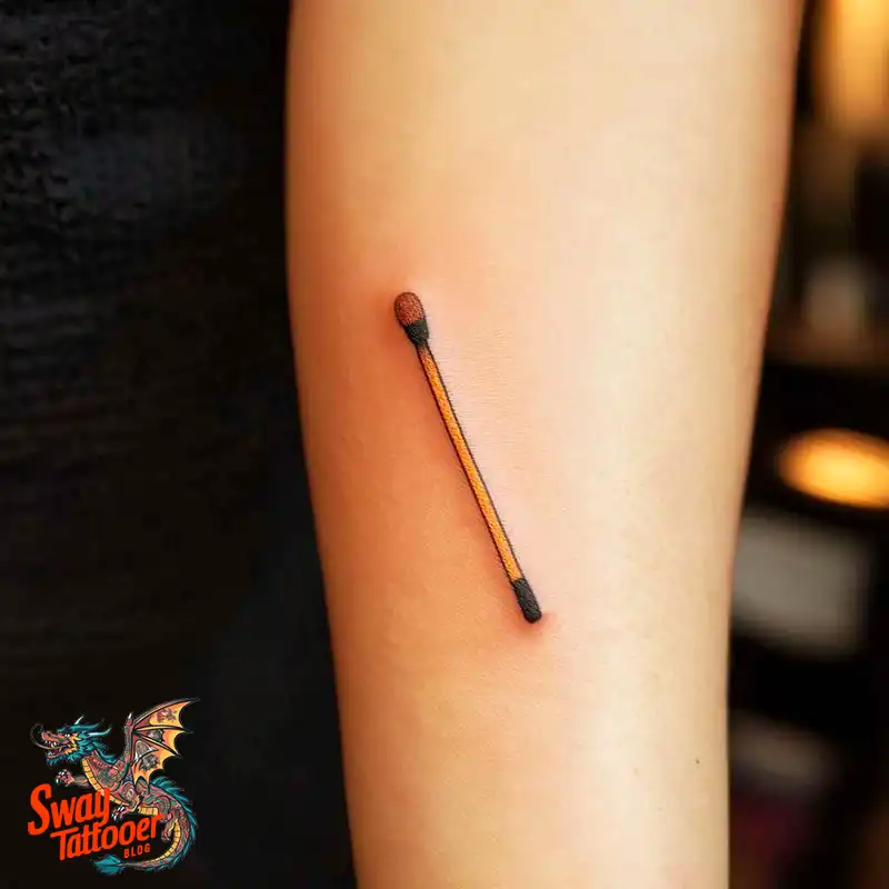 75 Matchstick tattoo Design Ideas, Meaning & Symbolism 58 Matchstick tattoo