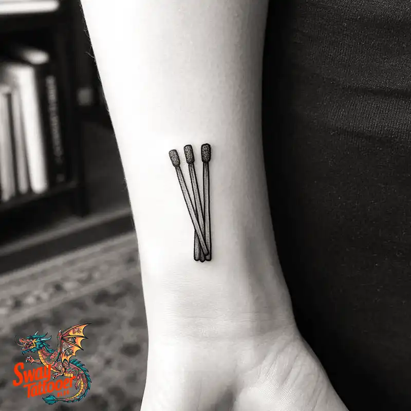 75 Matchstick tattoo Design Ideas, Meaning & Symbolism 57 Matchstick tattoo