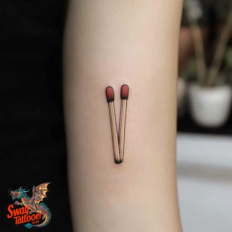 75 Matchstick tattoo Design Ideas, Meaning & Symbolism 55 Matchstick tattoo