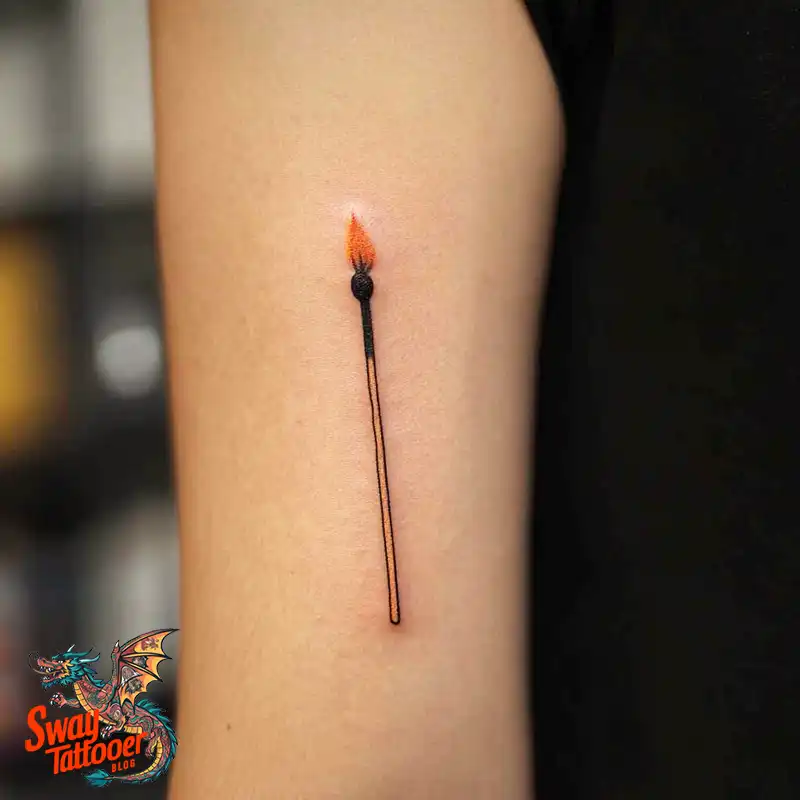 75 Matchstick tattoo Design Ideas, Meaning & Symbolism 71 Matchstick tattoo