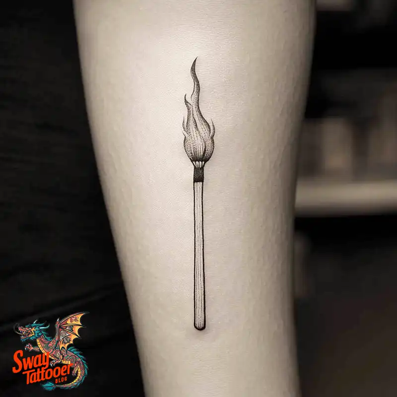 75 Matchstick tattoo Design Ideas, Meaning & Symbolism 45 Matchstick tattoo