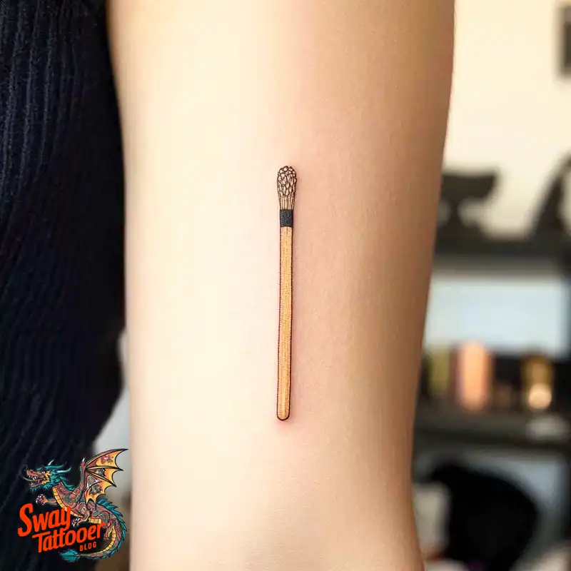 75 Matchstick tattoo Design Ideas, Meaning & Symbolism 44 Matchstick tattoo