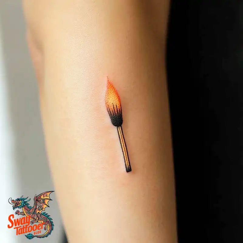 75 Matchstick tattoo Design Ideas, Meaning & Symbolism 69 Matchstick tattoo
