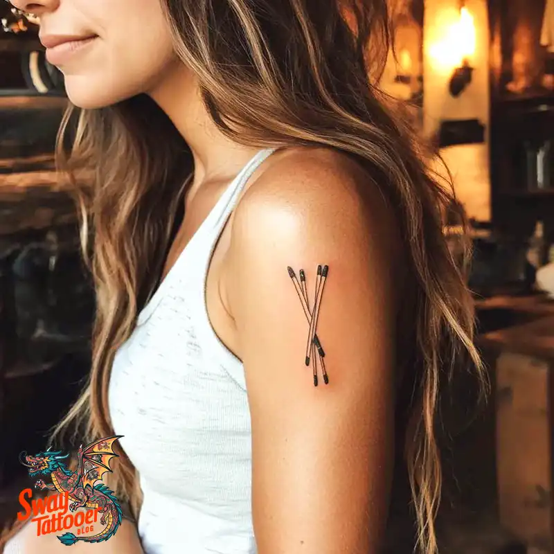 75 Matchstick tattoo Design Ideas, Meaning & Symbolism 26 Matchstick tattoo