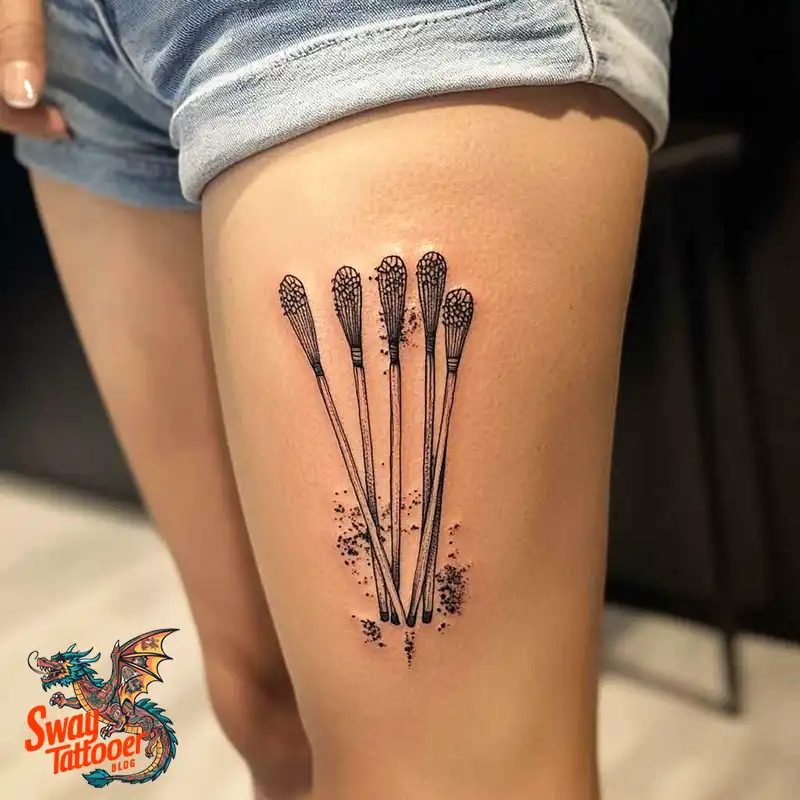 75 Matchstick tattoo Design Ideas, Meaning & Symbolism 20 Matchstick tattoo