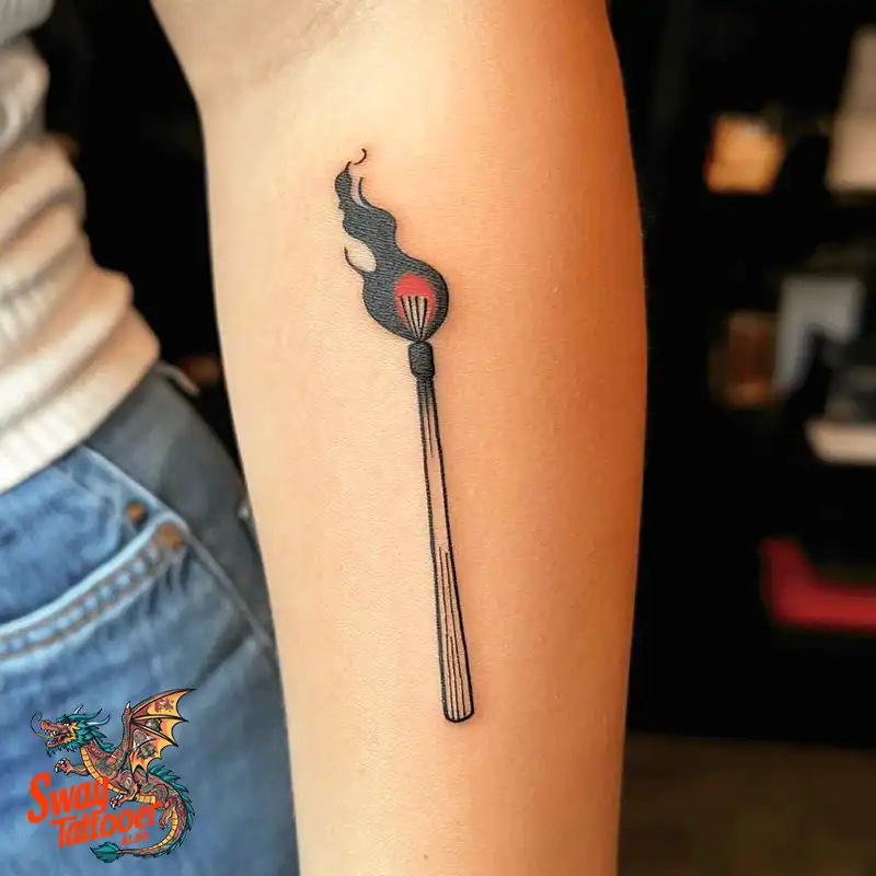 75 Matchstick tattoo Design Ideas, Meaning & Symbolism 2 Matchstick tattoo