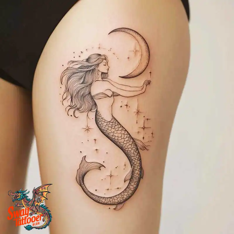 100 Mermaid Tattoo Designs: Ocean-Inspired Ink Magic 87 Mermaid tattoo