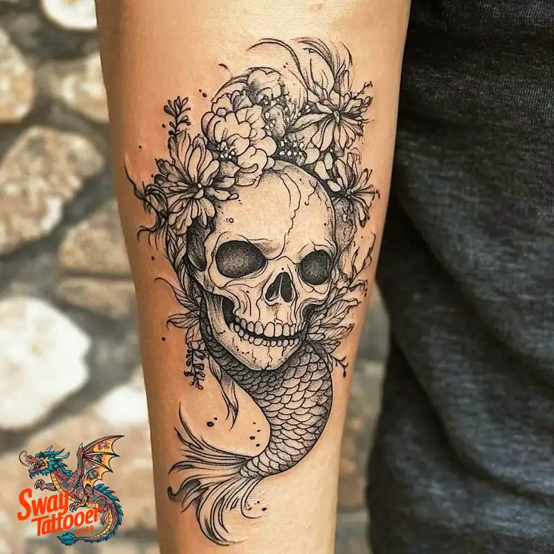 100 Mermaid Tattoo Designs: Ocean-Inspired Ink Magic 77 Mermaid tattoo