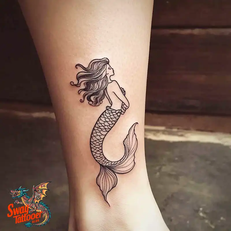 100 Mermaid Tattoo Designs: Ocean-Inspired Ink Magic 76 Mermaid tattoo