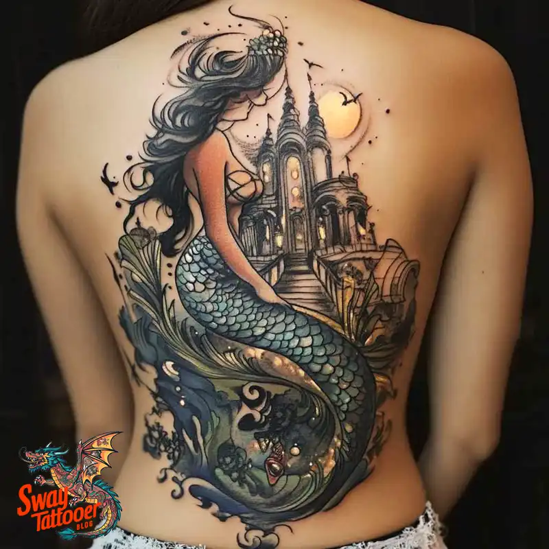 100 Mermaid Tattoo Designs: Ocean-Inspired Ink Magic 74 Mermaid tattoo