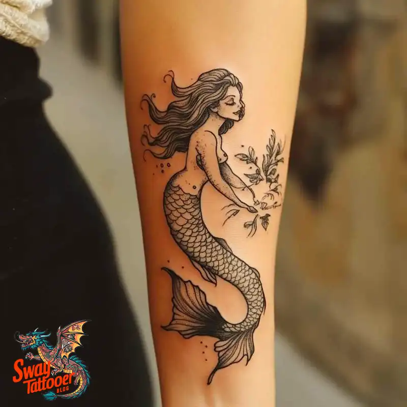 100 Mermaid Tattoo Designs: Ocean-Inspired Ink Magic 71 Mermaid tattoo