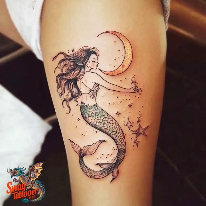 100 Mermaid Tattoo Designs: Ocean-Inspired Ink Magic 85 Mermaid tattoo